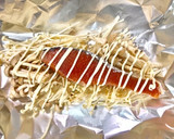 マヨバタぽん酢で鮭ときのこのホイル焼き作り方2写真