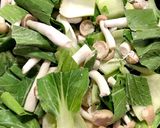 鶏胸肉チンゲン菜しめじタイカレー炒め作り方6写真