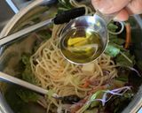 10品目の緑黄色野菜サラダ入りパスタ作り方3写真