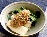胡瓜と長芋の梅肉入り胡麻酢和え＊簡単作り方4写真