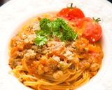粗挽きミンチで⁂完熟トマトパスタ作り方6写真