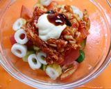 簡単！辛さマイルド☆キムチサラダ作り方1写真