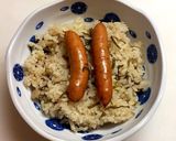 塩昆布と舞茸ご飯 ソーセージ入り作り方7写真