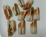 ★揚げずに簡単　チーズとしその磯部揚げ作り方2写真