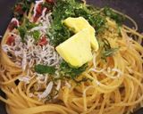 和えるだけ♪梅としらすと大葉の和風パスタ作り方2写真