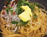 和えるだけ♪梅としらすと大葉の和風パスタ作り方2写真