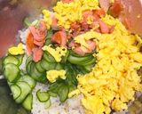 簡単☆鮭と卵と胡瓜のちらし寿司作り方4写真