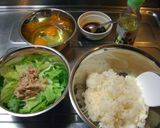 簡単★パラパラレタスチャーハン★作り方1写真
