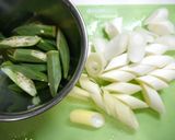 簡単！オクラと葱の甘味噌炒め作り方1写真