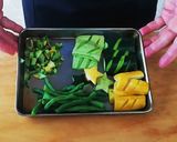 メロンの冷製パスタ、旬野菜合わせて。作り方1写真