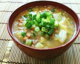 簡単♡ズッキーニと納豆の味噌汁♡作り方3写真