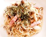 しめじとベーコンのバター醤油パスタ作り方6写真