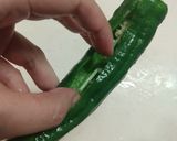 ザクジュワ♪万願寺唐辛子の肉詰め一本揚げ作り方4写真