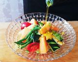 メロンの冷製パスタ、旬野菜合わせて。作り方5写真