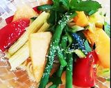 メロンの冷製パスタ、旬野菜合わせて。作り方6写真