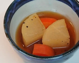 大根と人参の煮しめの和だしスープ仕立て作り方4写真