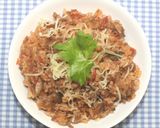 乾燥じめじでミートソースの炊き込みご飯作り方19写真