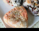 鮭フレーク&あげ玉入りおむすび(旨い)作り方13写真