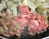 ◆叩きごぼうと牛肉の煮物◆作り方2写真