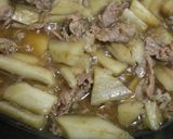 ◆叩きごぼうと牛肉の煮物◆作り方4写真