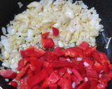 パプリカと鶏ささみのトマトクリームパスタ作り方7写真