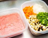 完熟トマトと夏野菜の⁂煮込みハンバーグ作り方3写真