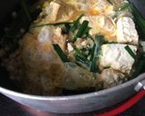 【ダイエット】もち麦のニラ玉豆腐作り方3写真