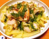 鶏むね肉のカリカリソテー〜ジェノベーゼ風作り方10写真