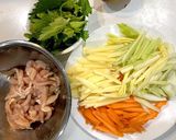 鳥胸肉セロリとか炒め作り方2写真