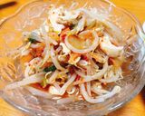 鶏皮ともやしの胡麻キムチ和え作り方6写真