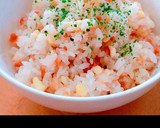 鮭フレーク&あげ玉入りおむすび(旨い)作り方15写真
