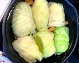 メチャうま 油揚げ包み入 ロールキャベツ作り方6写真