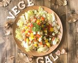 夏野菜とサーモンのチョップドサラダライス作り方3写真