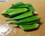鶏皮となすとオクラの炒め物作り方3写真