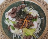 超簡単!牛肉サラダうどん作り方4写真
