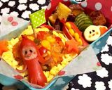 赤ウインナーポケットに詰めて♡鮮やか弁当作り方4写真