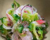 ゴーヤと紫玉ねぎの梅シソ合え作り方5写真