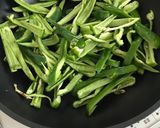 ピーマンと生ラムのカレー炒め。作り方2写真
