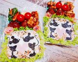 ディズニー☆ミッキー&ミニー☆キャラ弁☆作り方3写真