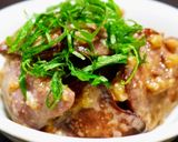 厚揚げと鶏レバーと白葱の生姜味噌煮込み作り方30写真