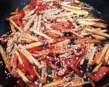 作り置き 赤い野菜のきんぴら作り方6写真