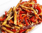 作り置き 赤い野菜のきんぴら作り方7写真