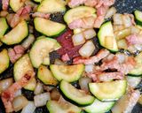 簡単昼食!ズッキーニのカルボナーラパスタ作り方7写真
