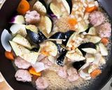 豚こま団子なす野菜たっぷり味噌炒め作り方9写真