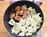 鶏肉とキャベツのオニオンソース作り方3写真