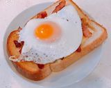 ハニーベーコントースト＆チーズon温玉！作り方7写真