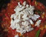 水煮トマトで赤パプささみのトマクリパスタ作り方8写真