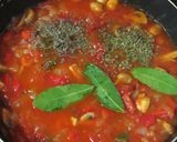 水煮トマトで赤パプささみのトマクリパスタ作り方6写真