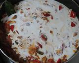 水煮トマトで赤パプささみのトマクリパスタ作り方11写真