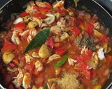 水煮トマトで赤パプささみのトマクリパスタ作り方9写真